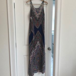 Graylin blue printed maxi dress